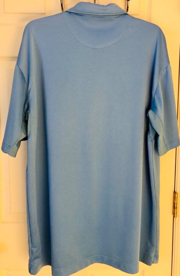 NIKE SPHERE MENS XX-LARGE Lt BLUE SHORT SLEEVE POLO GOLF SHIRT 2XL EUC! - Image 2