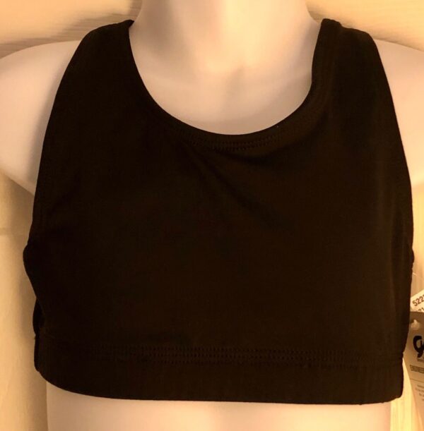 GK CHEER SPORT TOP CHILD LARGE BLACK TECHMESH CHEER  DANCE CL NWT!