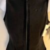 GK BLACK VEST ADULT X-SMALL POLYESTER FLEECE VELVET TRIM FRONT ZIP SKATE GYM XS