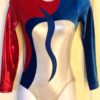 GK LONG SLEEVE LADIES SMALL OCEAN RED FOIL VELVET DANCE LEOTARD Sz AS NWT!