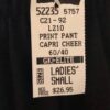 GK CHEER CAPRI PANTS SIZE LADIES SMALL COTTON ELASTIC CHEER WAIST BLACK AS NWT! - Image 10