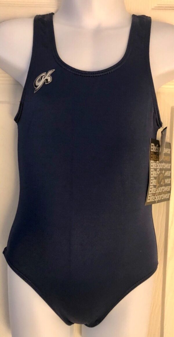 GK COMPETITION SHIRT SINGLET CHILD SMALL NAVY N/S TRADITIONAL LEG CUT Sz CS NWT!