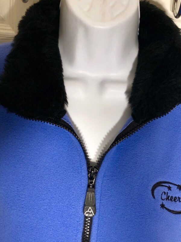 AVALANCHE CHEER FLEECE JACKET LADIES MEDIUM OCEAN BLUE FAUX COLLAR  Sz M NWT! - Image 2