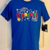 GILDAN GK SSLV T-SHIRT UNISEX ADULT SMALL BLUE COTTON "GYMNASTICS" GRAPHIC S
