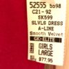 GK ICE SKATE GIRLS LARGE PEONY VELVET SLVLS A-LINE DRESS Sz CL WAS $77.00 NWT! - Image 7