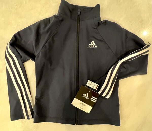 ADIDAS GK DRYTECH CHILD LARGE NAVY GYMNASTICS ATHLETES WARM UP JACKET CL NWT! - Image 5