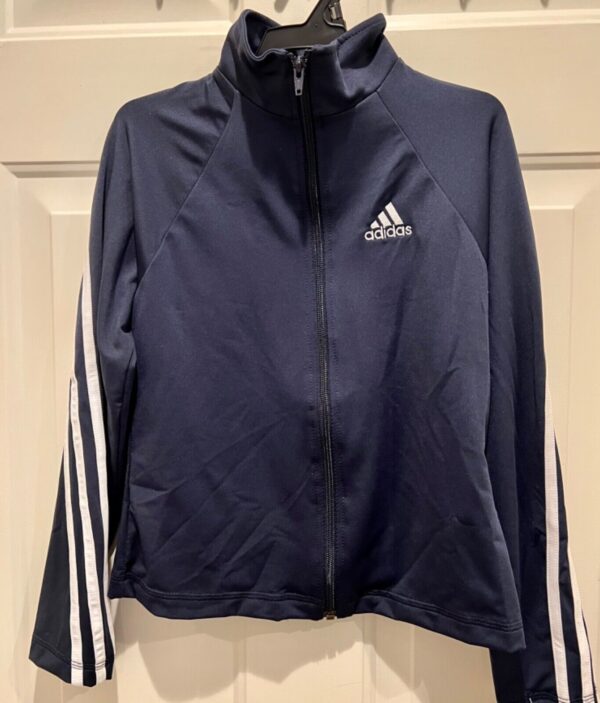 ADIDAS GK DRYTECH CHILD LARGE NAVY GYMNASTICS ATHLETES WARM UP JACKET CL NWT! - Image 8