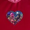 GK PEONY VELVET ICE FIGURE SKATE CHILD SMALL LgSLV HEART APPLIQUÃ‰ DRESS CS NWT - Image 2