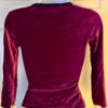 GK PURPLE VELVET LADIES SMALL 3/4 SLV BLUE VELVET TRIM SKATE DANCE CROP TOP Sz S - Image 5