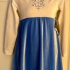 GK ICE FIGURE SKATE LgSLV CHILD SMALL SNOWFLAKE BLUE VELVET EMPIRE DRESS SZ S