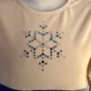 GK ICE FIGURE SKATE LgSLV CHILD SMALL SNOWFLAKE BLUE VELVET EMPIRE DRESS SZ S - Image 2