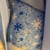 GK ICE FIGURE SKATE LgSLV CHILD SMALL SNOWFLAKE BLUE VELVET EMPIRE DRESS SZ S - Image 4