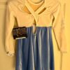 GK ICE FIGURE SKATE LgSLV CHILD SMALL SNOWFLAKE BLUE VELVET EMPIRE DRESS SZ S - Image 10
