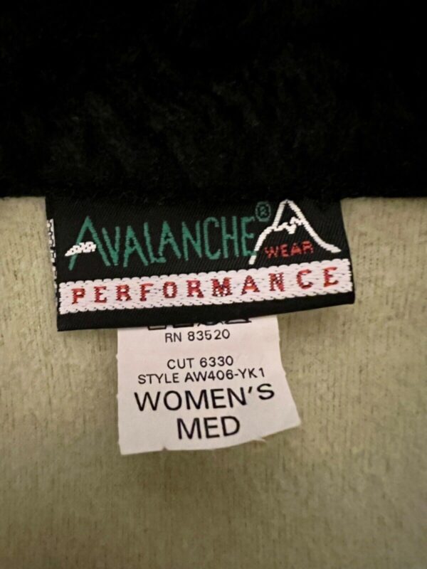 AVALANCHE WEAR PERFORMANCE GK FLEECE VEST LADIES MEDIUM "DANCE" LOGO GREEN SZ M - Image 6