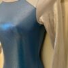 GK 3/4 SLV LGT BLUE WHITE MYSTIQUE ADULT SMALL GYMNASTICS DANCE LEOTARD Sz AS - Image 3