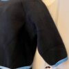 GK ICE SKATE WARM UP GIRLS MEDIUM BLACK FLEECE LgSLV  BLUE VELV TRIM CROP TOP CM - Image 3