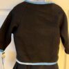 GK ICE SKATE WARM UP GIRLS MEDIUM BLACK FLEECE LgSLV  BLUE VELV TRIM CROP TOP CM - Image 4