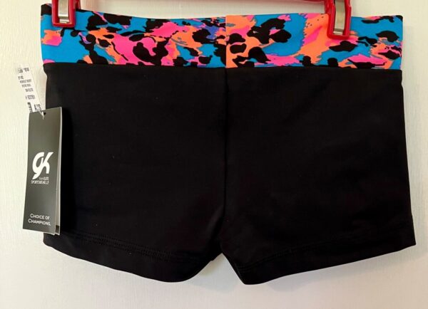 ALY RAISMAN ADULT X-SMALL FELINE FRENZY BLACK NYLON/SPANDEX GYMNAST SHORTS Sz XS - Image 6