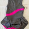 GK ICE FIGURE SKATE GIRLS X-SMALL SLVLS GRAY PINK NYLON/SPANDEX TANK DRESS CXS - Image 10