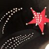 GK LgSLV LADIES SMALL BLACK VELVET STAR FOIL JA GYMNASTICS DANCE LEOTARD Sz AS - Image 2