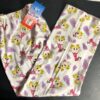 GK CHEER PJ LOUNGE PANTS LADIES LARGE COOL & FUN WHITE COTTON PRINT Sz AL NWT!