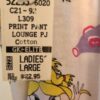 GK CHEER PJ LOUNGE PANTS LADIES LARGE COOL & FUN WHITE COTTON PRINT Sz AL NWT! - Image 5