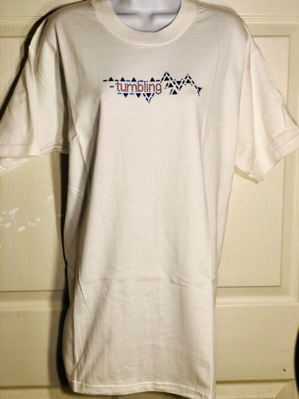 DURABLE  TUMBLING T-SHIRT ADULT LARGE WHITE COLOR METALLIC JA AL NWT!