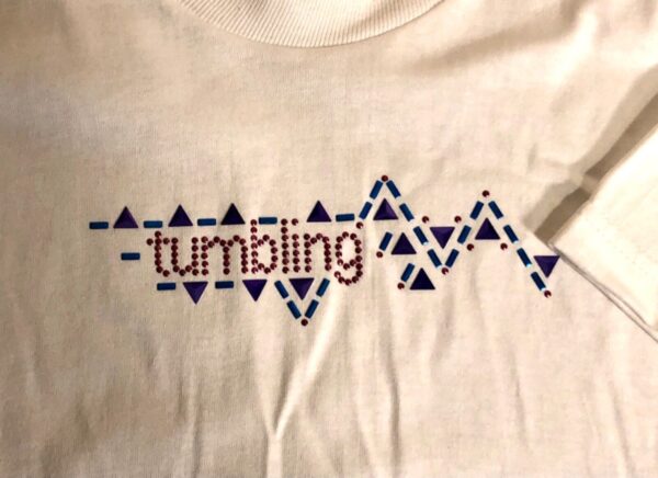 DURABLE  TUMBLING T-SHIRT ADULT LARGE WHITE COLOR METALLIC JA AL NWT! - Image 4