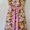 AA STUDIO AA LADIES MEDIUM 10 MULTI-COLOR FLORAL PRINT RIBBON A-LINE DRESS Sz 10