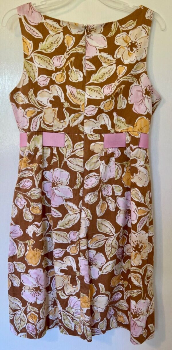 AA STUDIO AA LADIES MEDIUM 10 MULTI-COLOR FLORAL PRINT RIBBON A-LINE DRESS Sz 10 - Image 9