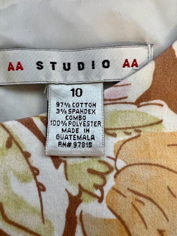 AA STUDIO AA LADIES MEDIUM 10 MULTI-COLOR FLORAL PRINT RIBBON A-LINE DRESS Sz 10 - Image 10