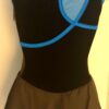 GK FIGURE SKATE ESPRESSO VELVET ADULT SMALL ASYM BLUE MESH SLVLS DRESS Sz AS - Image 7