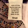 GK Elite T-SHIRT LADIES SMALL 3/4 SLV JEWELED BUTTERFLY SKATE PURPLE COTTON AS - Image 7