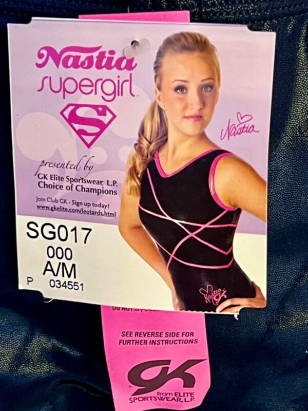 NASTIA LIUKIN SUPERGIRL MEDIUM NAVY MYSTIQUE RED CRYSTALS CHEER DANCE SHORTS M - Image 2