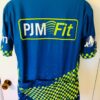 VOMAX PJM FIT CYCLING JERSEY MENS LARGE SSLV POLY BLUE GREEN GRAPHICS AS EUC! - Image 2