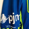 VOMAX PJM FIT CYCLING JERSEY MENS LARGE SSLV POLY BLUE GREEN GRAPHICS AS EUC! - Image 3