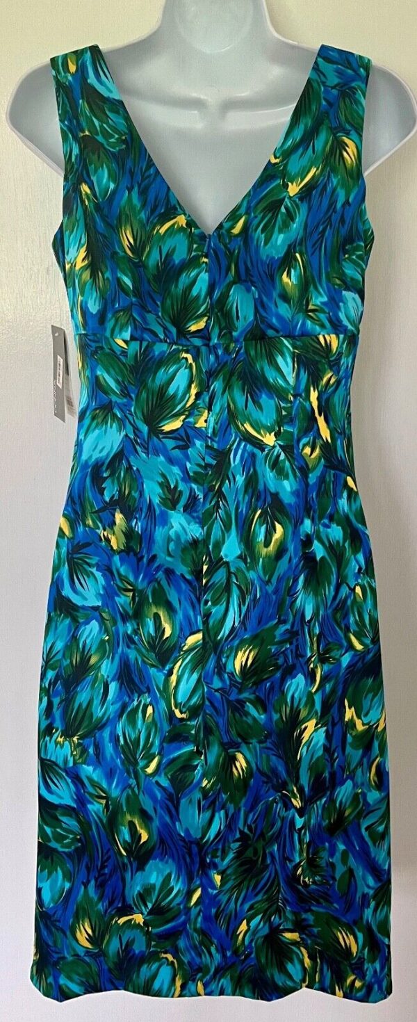 Donna Ricco Floral Sleeveless Surplice V-Neck Empire A-Line Dress Women's Size 6 - Image 4