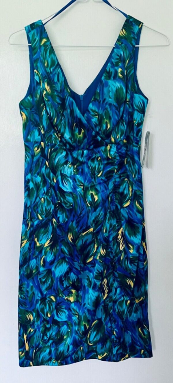 Donna Ricco Floral Sleeveless Surplice V-Neck Empire A-Line Dress Women's Size 6 - Image 5