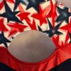 GK DANCE BIKETARD ADULT SMALL STAR PRINT ROYAL COTTON RED FOIL RACERBACK TANK AS - Image 7