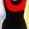 GK FIGURE SKATE ADULT SMALL CORAL BLACK VELVET TANK WAVY COLORBLOCK Sz AS NWT! - Image 4