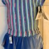 GK ICE SKATE GIRLS SMALL CAP SLV RUFFLED CROP TOP Lt BLUE VELVET SKIRT SET CS