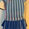 GK ICE SKATE GIRLS SMALL CAP SLV RUFFLED CROP TOP Lt BLUE VELVET SKIRT SET CS - Image 7