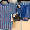 GK ICE SKATE GIRLS SMALL CAP SLV RUFFLED CROP TOP Lt BLUE VELVET SKIRT SET CS - Image 8