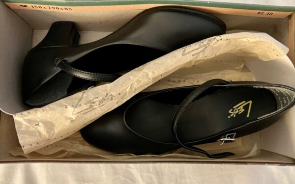 LEOâ€™S JUNIOR CHORUS LINE FIT LADIES 4.5 TAP SHOES STYLE 318 BLACK Sz 4.5 M NIB! - Image 6