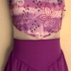 GK VIOLET BREEZE ICE FIGURE SKATE ADULT SMALL SLVLS MATTE TRICOT MESH DRESS AS