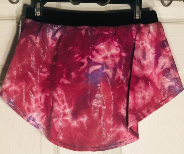 GK TIE-DYE ICE FIGURE ADULT SMALL FOIL PRINT VELVET PULL-ON SKATE SKIRT AS - Image 8