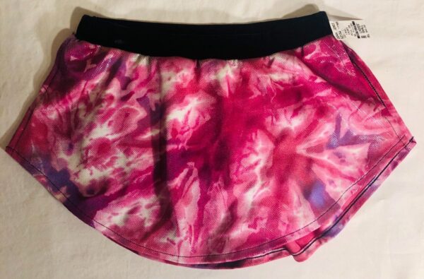 GK TIE-DYE ICE FIGURE ADULT SMALL FOIL PRINT VELVET PULL-ON SKATE SKIRT AS - Image 9