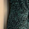 APT.9 LADIES PETITE MEDIUM FAUX WRAP SLVLS GREEN BLACK PRINT STRETCH DRESS Sz PM - Image 3