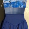 GK ELITE SLEEVELESS FLORAL MESH PRINT FIGURE SKATE DRESS AXS - Image 3