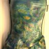 GK ICE FIGURE SKATE ADULT SMALL SLVLS FERN SPIRAL FOIL TIE-DYE TRICOT DRESS AS